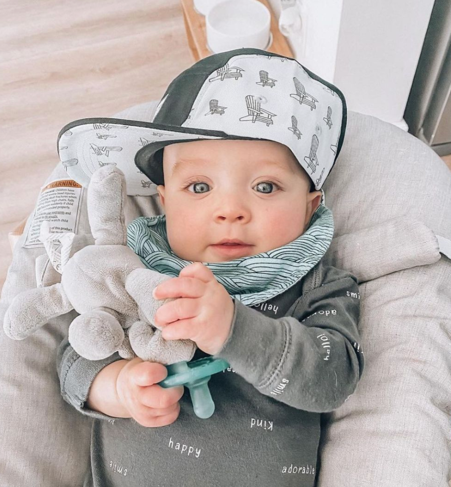 Cute baby five panel hat 