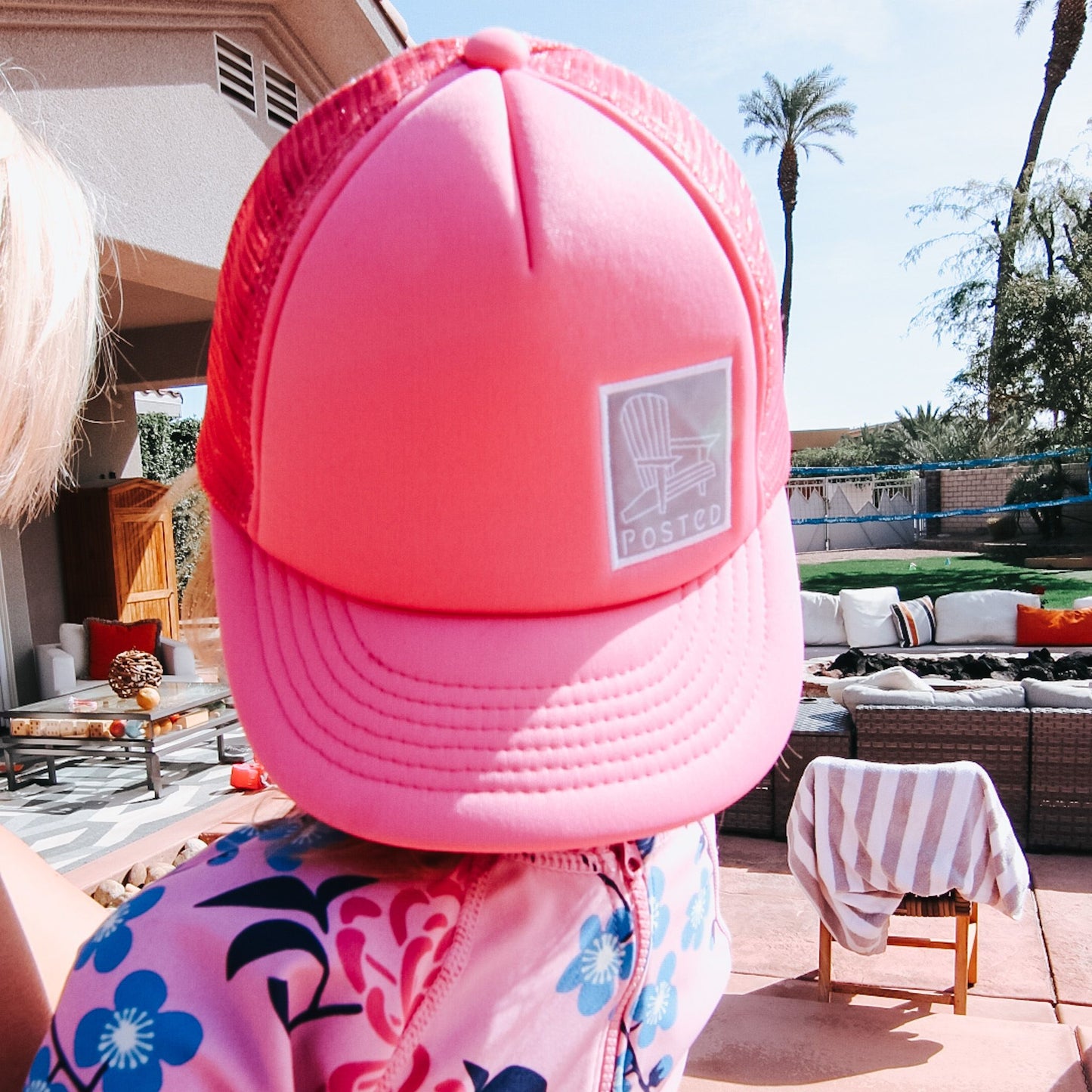Pink Baby Trucker Hat Lifestyle photo 